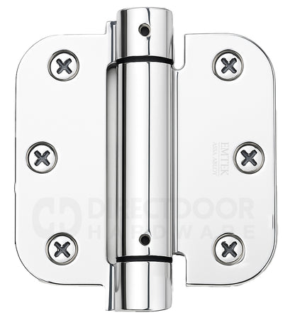 Emtek 3.5 Spring Door Hinge with 5/8 Inch Round Corners in Polished Chrome