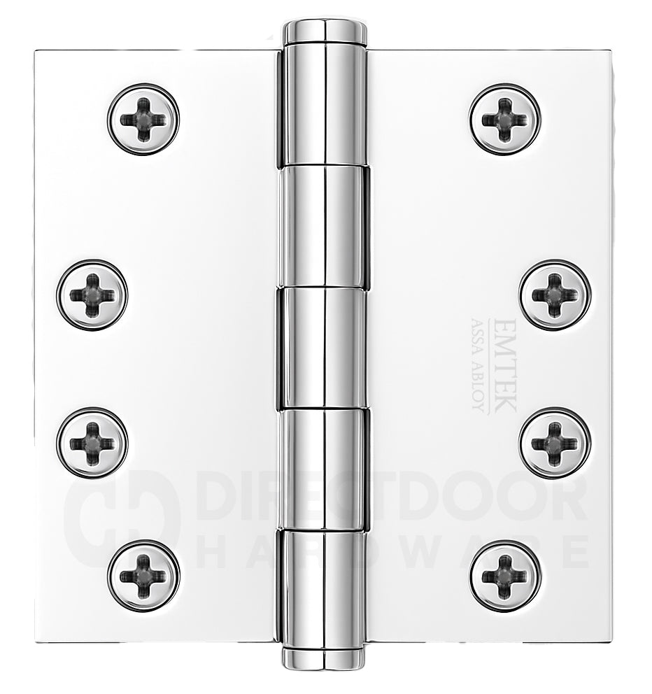 Emtek 4 Inch Residential Duty Door Hinge Polished Chrome