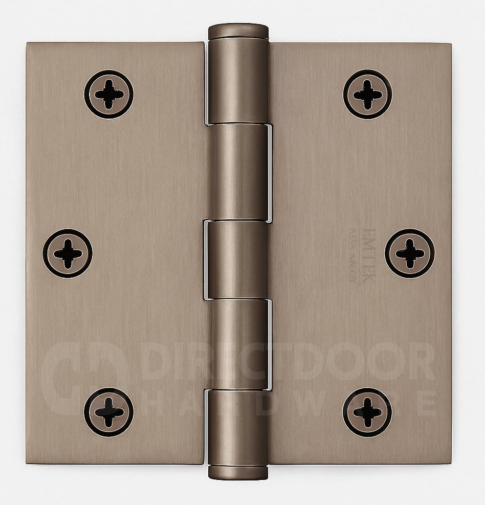 Emtek 3.5 Inch Heavy Duty Door Hinges With Square Corners Pewter