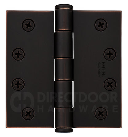 Emtek 4.5 Inch Heavy Duty Door Hinges With Square Corners in Oil Rubbed Bronze