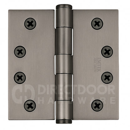 Emtek 4.5 Inch Heavy Duty Door Hinges With Square Corners in Pewter