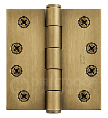 Emtek 4.5 Inch Heavy Duty Door Hinges With Square Corners in French Antique