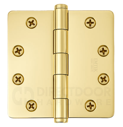 Emtek 4.5 Inch Heavy Duty Door Hinges With 1/4 Inch Round Corners