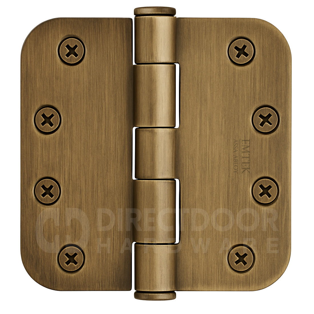 Emtek 4 Inch Heavy Duty Door Hinges With 5/8 Inch Round Corners French Antique