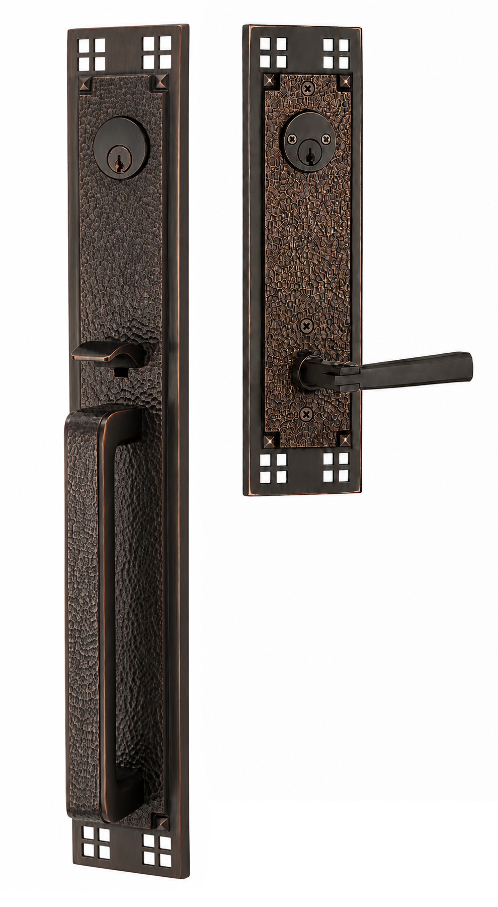 Emtek Arts & Crafts Full Length Entrance Handleset