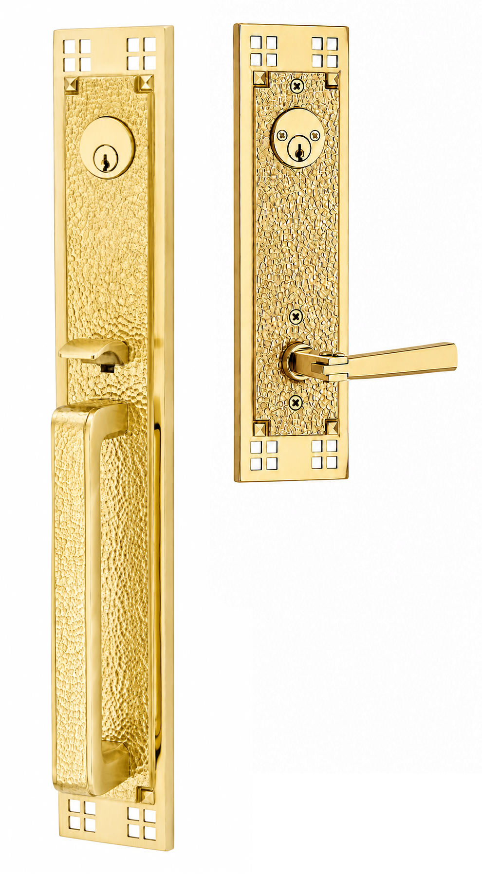 Emtek Arts & Crafts Full Length Entrance Handleset