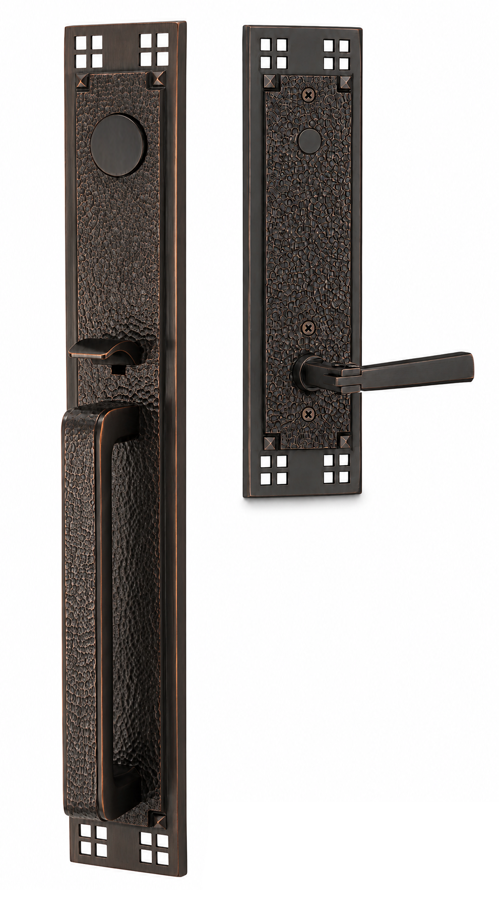 Emtek Arts & Crafts Full Length Entrance Handleset
