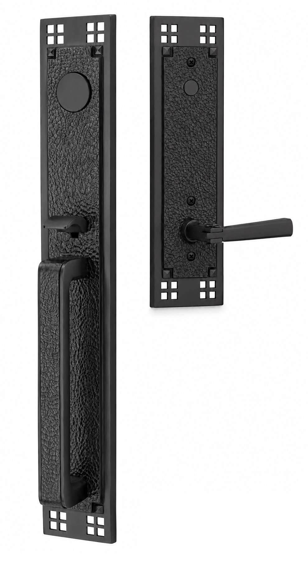 Emtek Arts & Crafts Full Length Entrance Handleset