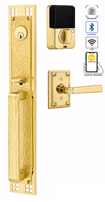 Emtek Arts & Crafts Full Length Entrance Handleset