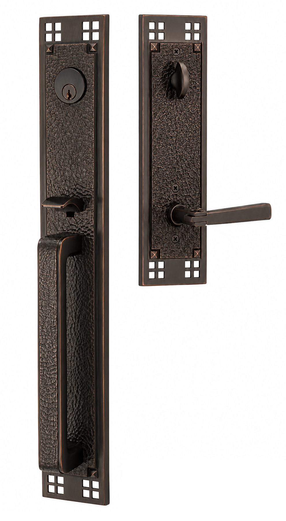 Emtek Arts & Crafts Full Length Entrance Handleset