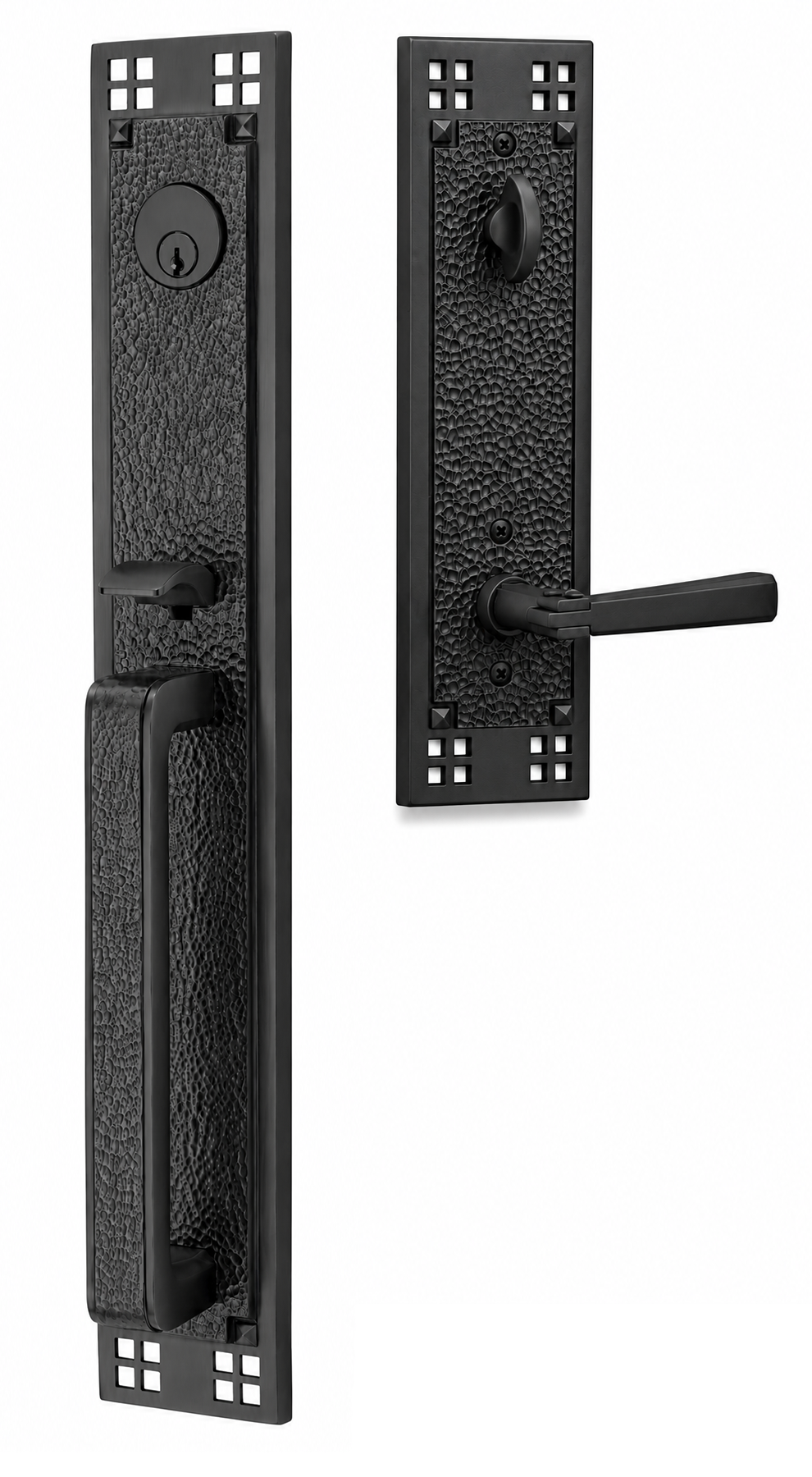 Emtek Arts & Crafts Full Length Entrance Handleset
