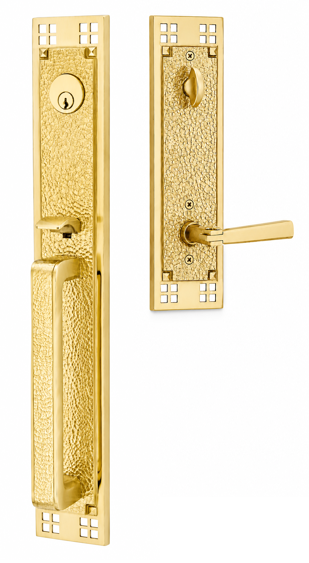 Emtek Arts & Crafts Full Length Entrance Handleset