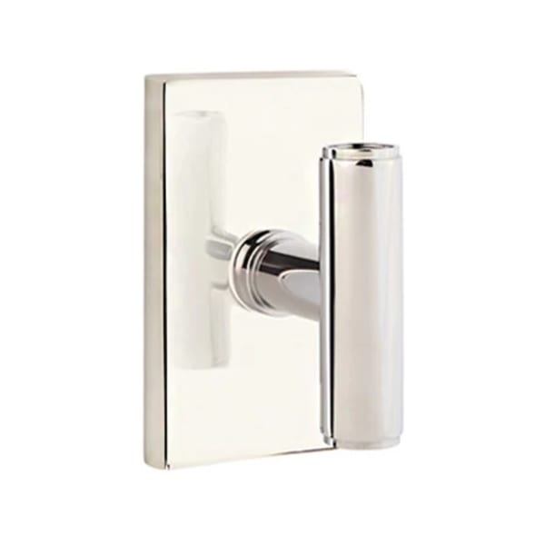 Emtek Ace Smooth Door Knob with Modern Rectangular Rosette