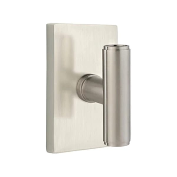 Emtek Ace Smooth Door Knob with Modern Rectangular Rosette