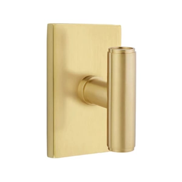 Emtek Ace Smooth Door Knob with Modern Rectangular Rosette