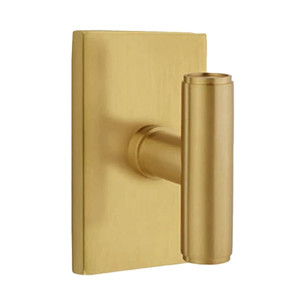 Emtek Ace Interior Mortise Knob with Modern Rectangular Rosette