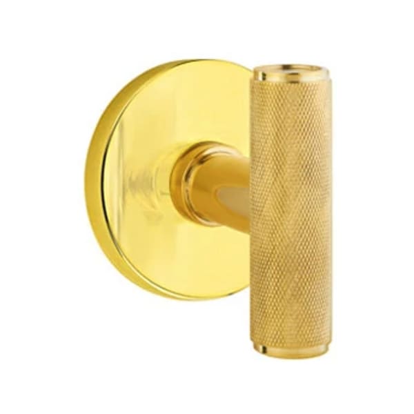 Emtek Ace Knurled Door Knob with Disk Rosette
