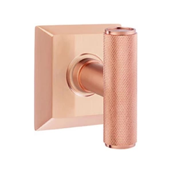 Emtek Ace Knurled Interior Mortise Knob with Quincy Rosette