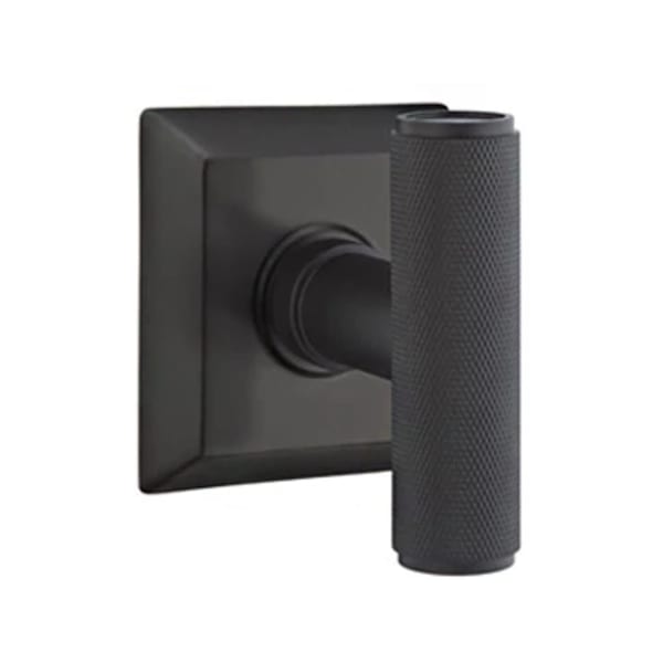 Emtek Ace Knurled Interior Mortise Knob with Quincy Rosette