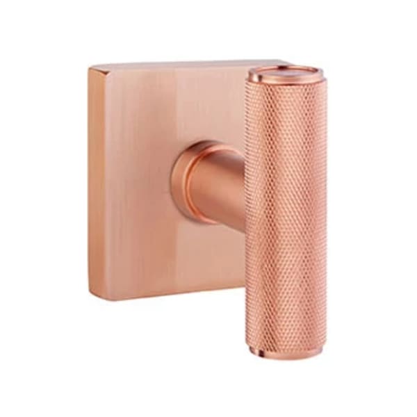 Emtek Ace Knurled Door Knob with Square Rosette