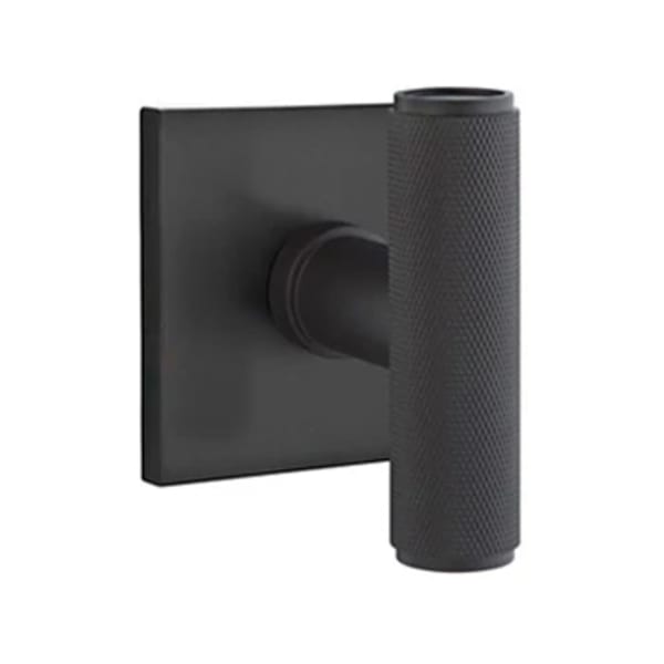 Emtek Ace Knurled Interior Mortise Knob with Square Rosette