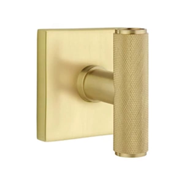 Emtek Ace Knurled Door Knob with Square Rosette