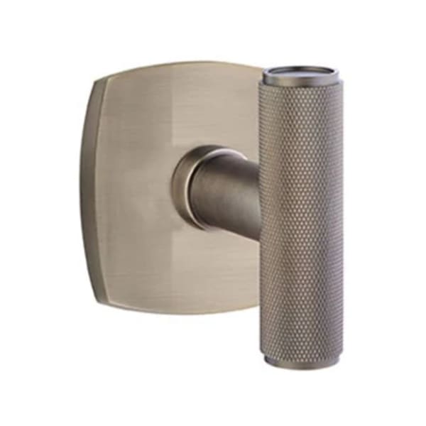 Emtek Ace Knurled Door Knob with Urban Modern Rosette