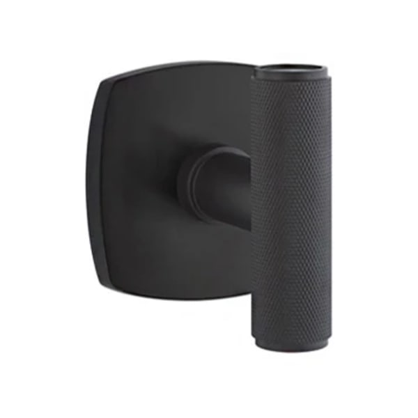 Emtek Ace Knurled Door Knob with Urban Modern Rosette