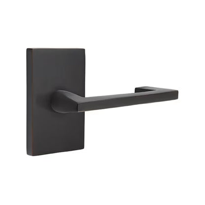 Emtek Argos Lever Handle with Modern Rectangular Rosette