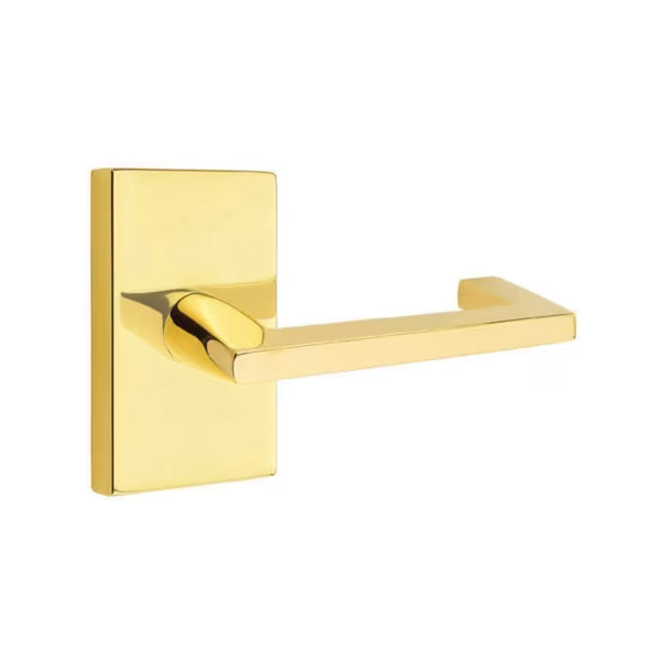 Emtek Argos Lever Handle with Modern Rectangular Rosette