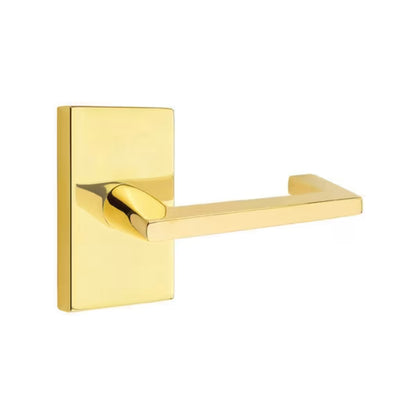 Emtek Argos Lever Handle with Modern Rectangular Rosette