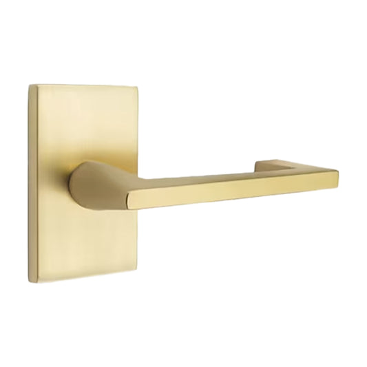 Emtek Argos Lever Handle with Modern Rectangular Rosette