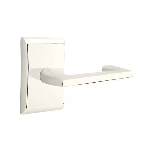 Emtek Argos Lever Handle with Modern Neos Rosette