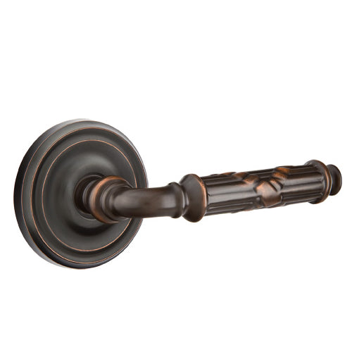 Emtek Ribbon And Reed Lever With Regular Rosette