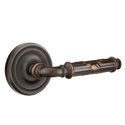 Emtek Ribbon And Reed Lever With Regular Rosette