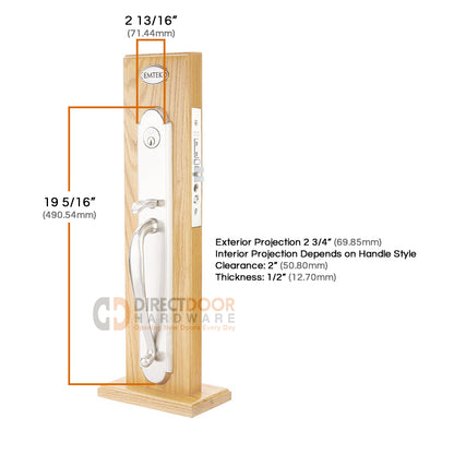 Emtek Albany Full Length Mortise Entrance Handleset