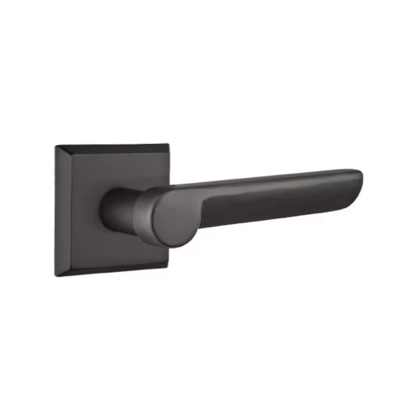 Emtek Sandcast Bronze Aurora Lever Handle with Style 6 Rosette