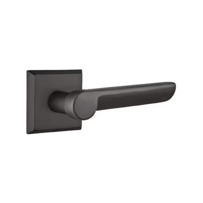 Emtek Sandcast Bronze Aurora Lever Handle with Style 6 Rosette