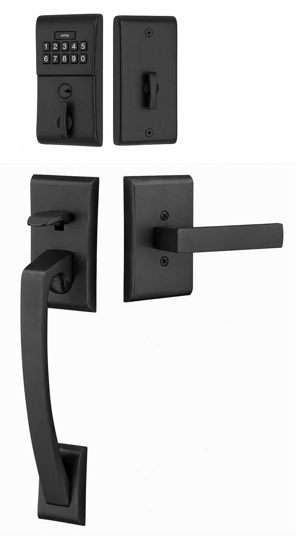 Emtek Modern Brass Keypad Ares Handleset
