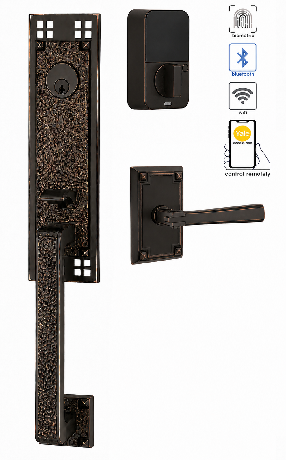 Emtek Arts & Crafts Entrance Handleset