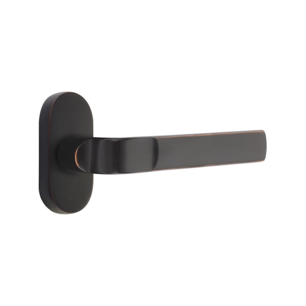 Emtek Aston Lever with 1.5" x 3" Oval Stretto Rosette