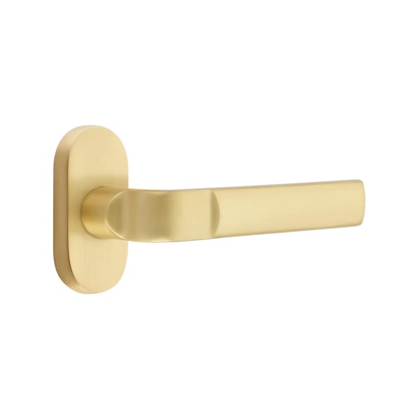 Emtek Aston Lever with 1 1/2 x 3 Inch Oval Stretto Rosette