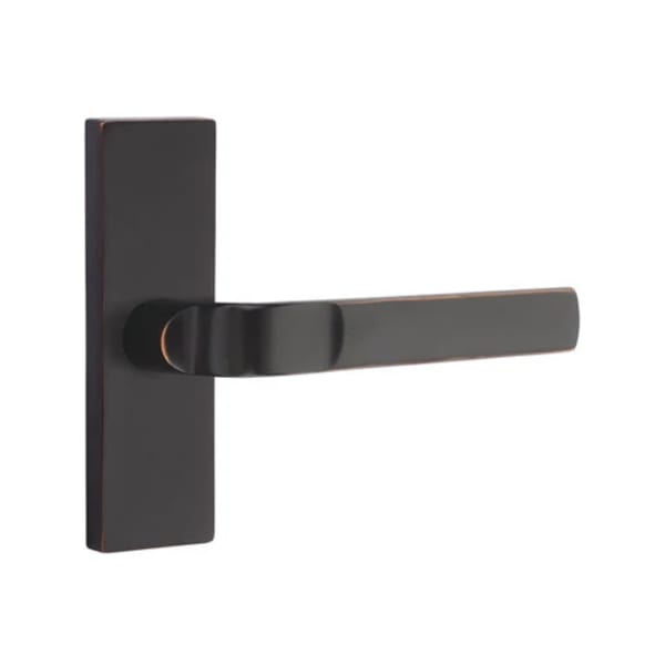 Emtek Aston Lever with 1 1/2 x 5 Inch Oval Stretto Rosette