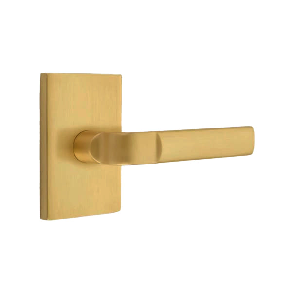 Emtek Aston Lever with Modern Rectangular Rosette