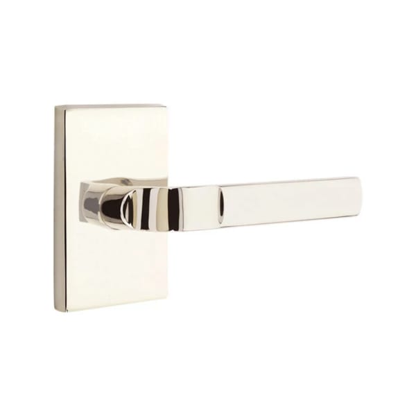 Emtek Aston Lever with Modern Rectangular Rosette