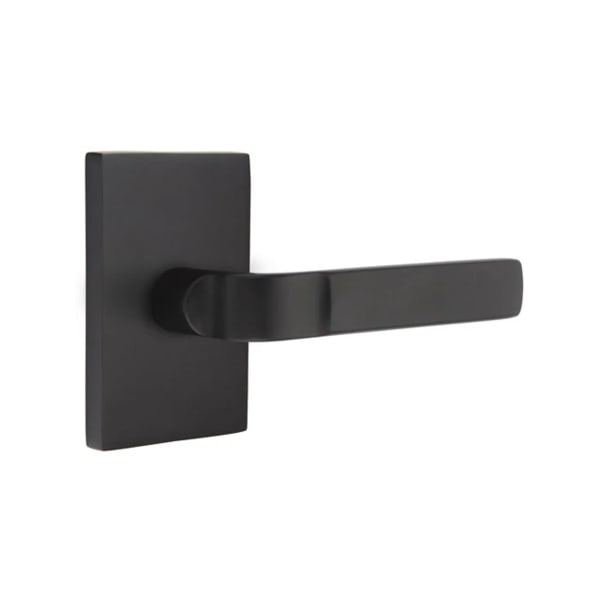 Emtek Aston Lever with Modern Rectangular Rosette