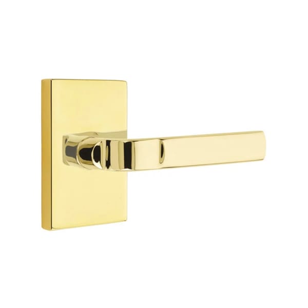 Emtek Aston Lever with Modern Rectangular Rosette