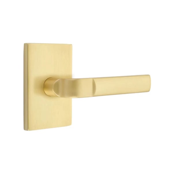 Emtek Aston Lever with Modern Rectangular Rosette