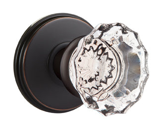 Emtek Astoria Crystal Knob with Waterford Rosette Oil Rubbed Bronze