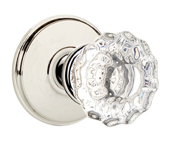 Emtek Astoria Crystal Knob with Waterford Rosette Polished Nickel